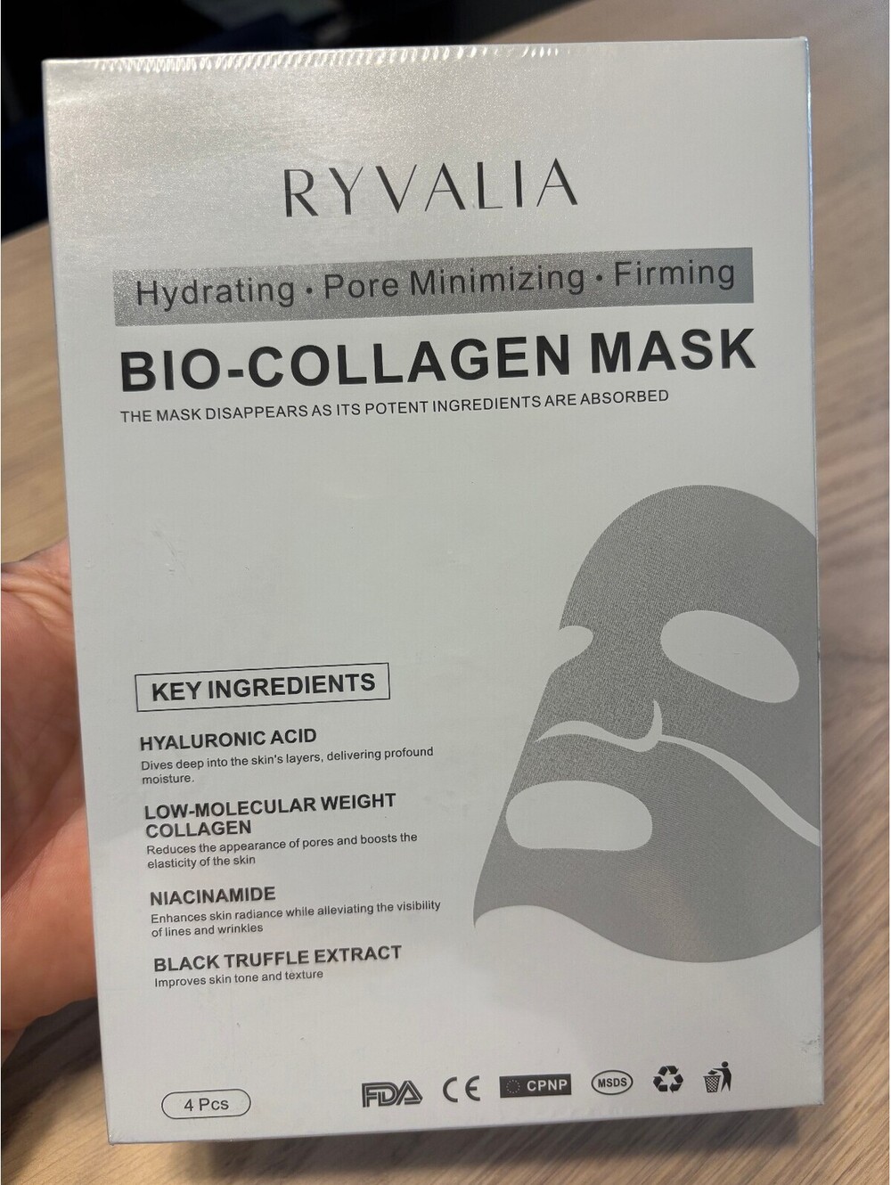 RYVALIA Bio-Collagen Real Deep Mask – 4 Pack – NEW SEALED